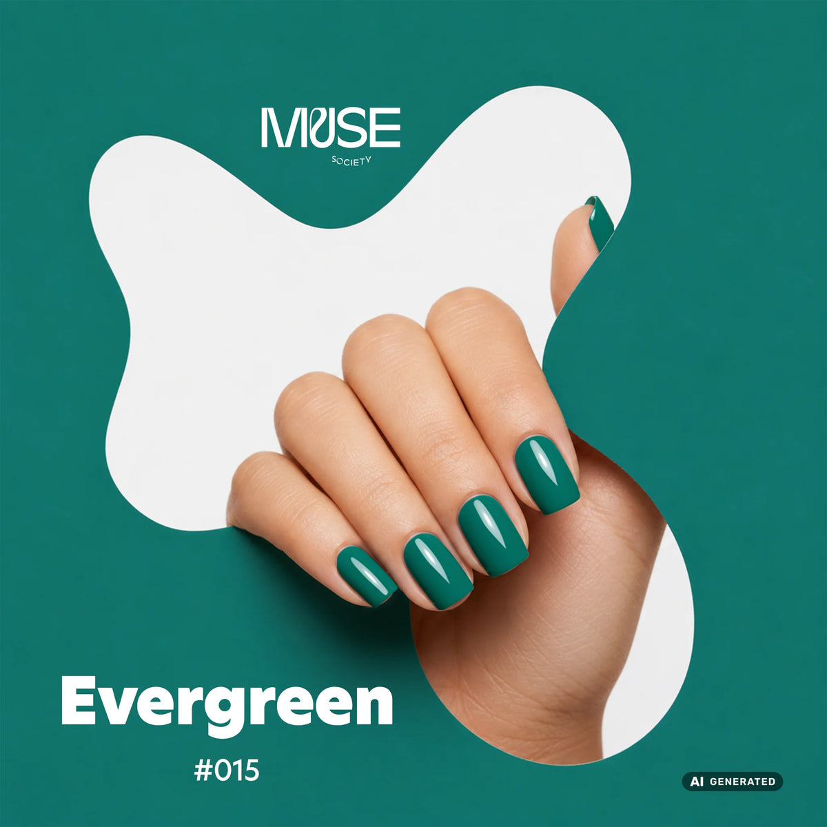 UV LED Ημιμόνιμο Βερνίκι Νυχιών Evergreen #015 πλήρες μανικιούρ