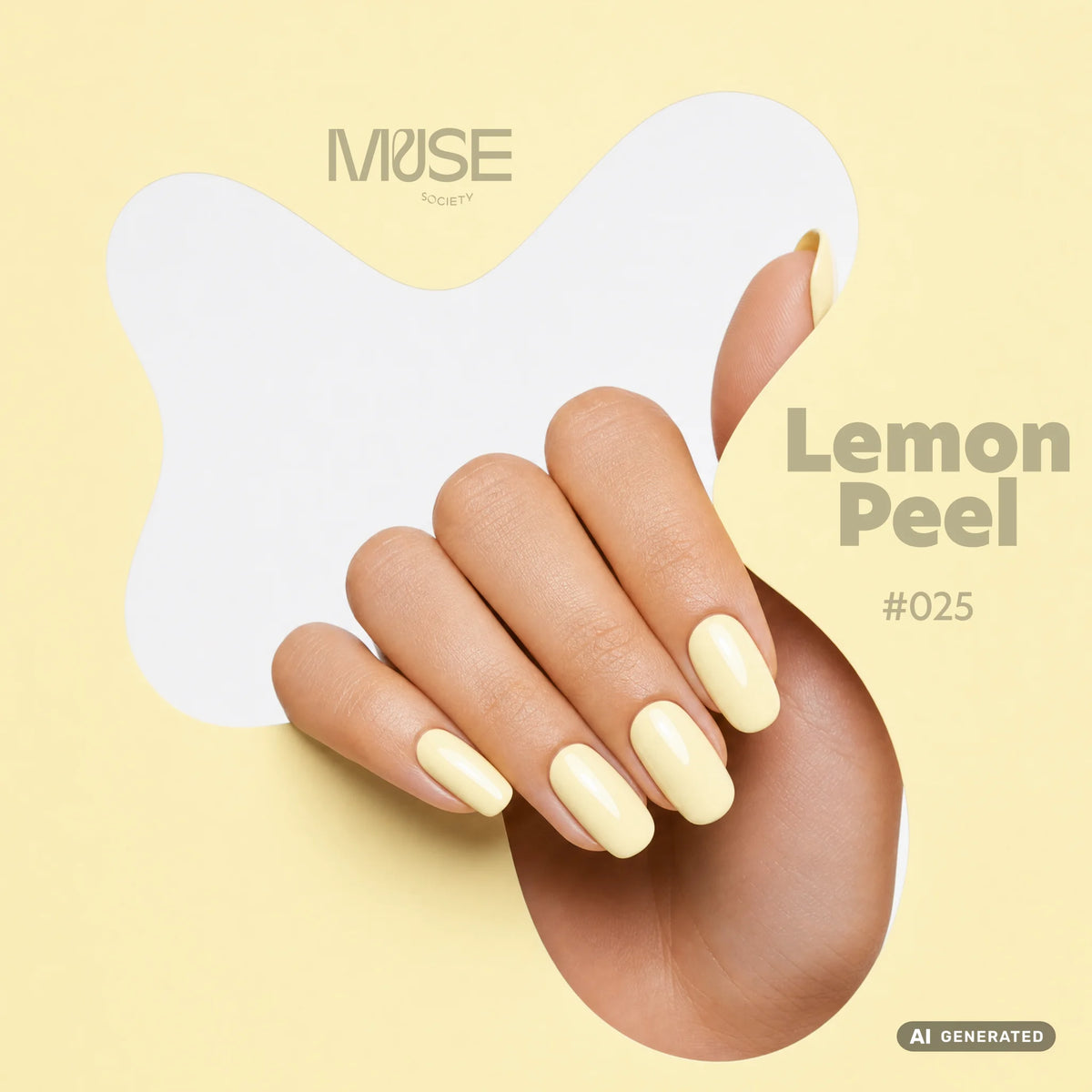 UV LED Ημιμόνιμο Βερνίκι Νυχιών Lemon Peel #025 πλήρες μανικιούρ