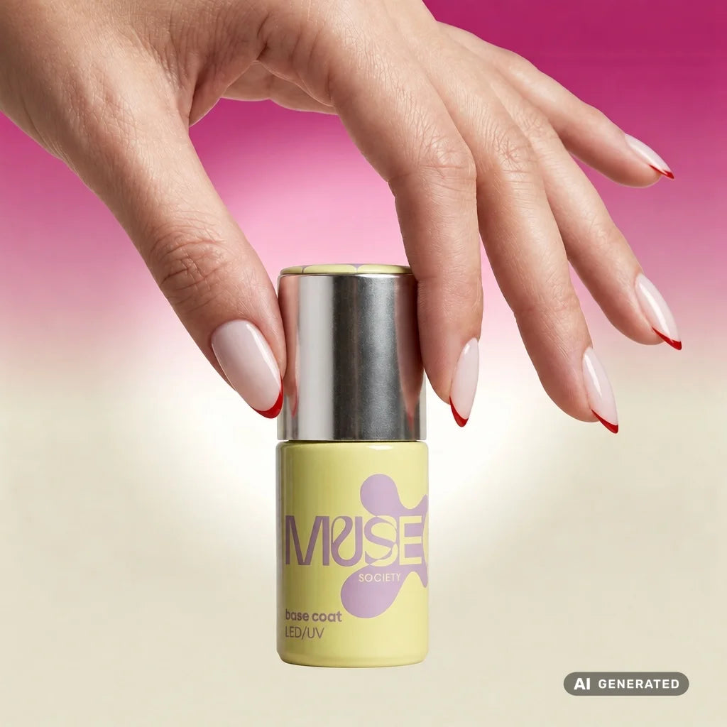 χέρι που κρατάει Fortified Base Coat ενισχυμένο ημιμόνιμο μανικιούρ